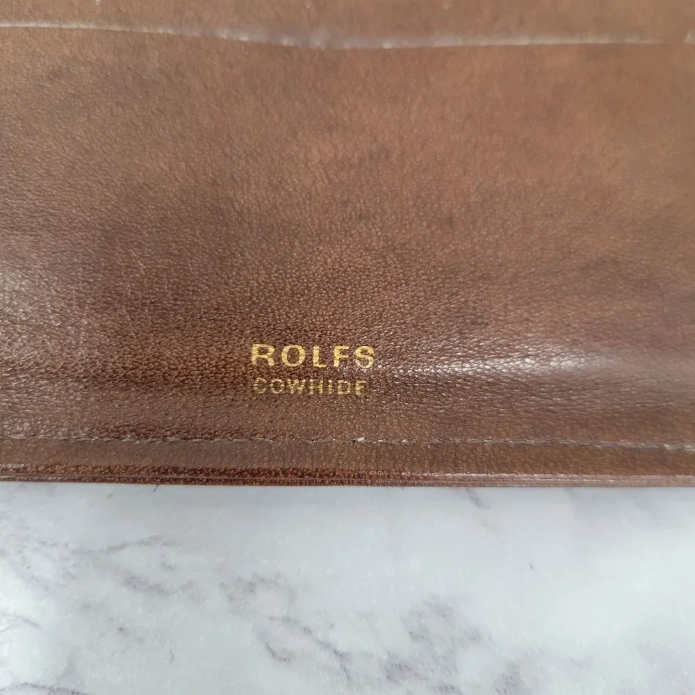ROLFS Vintage Cowhide Brown Leather Wallet Slim Minimalist
